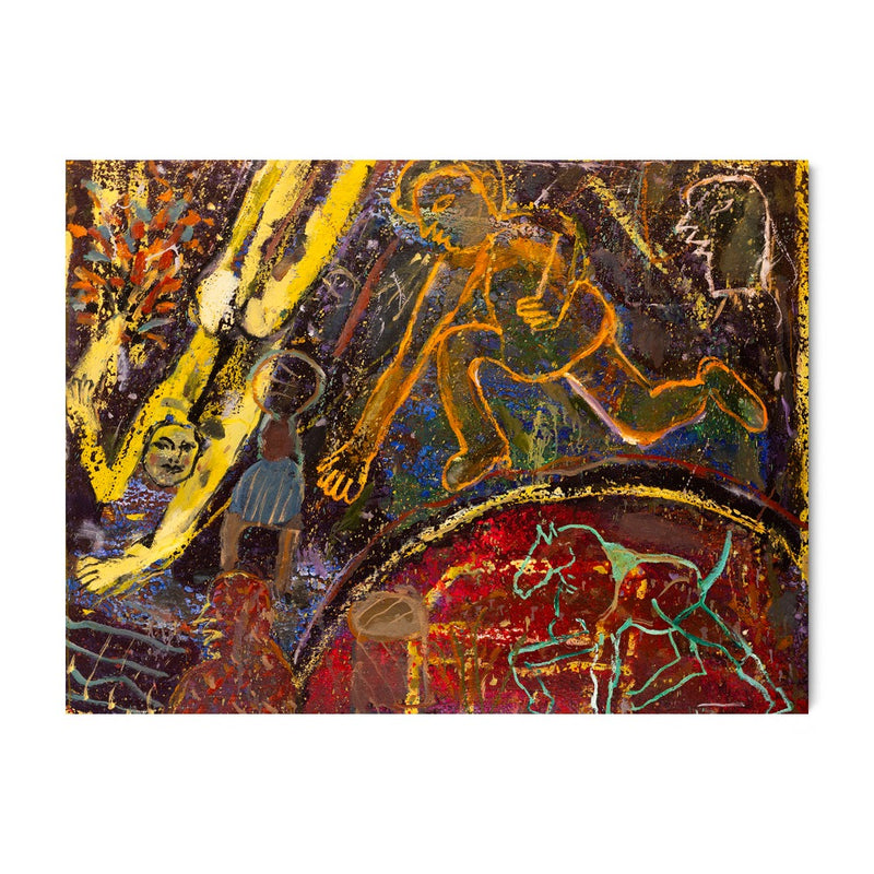 La Caída Del Fuego Y Sillas Con Caballo