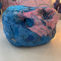 Blue & Pink Ottoman