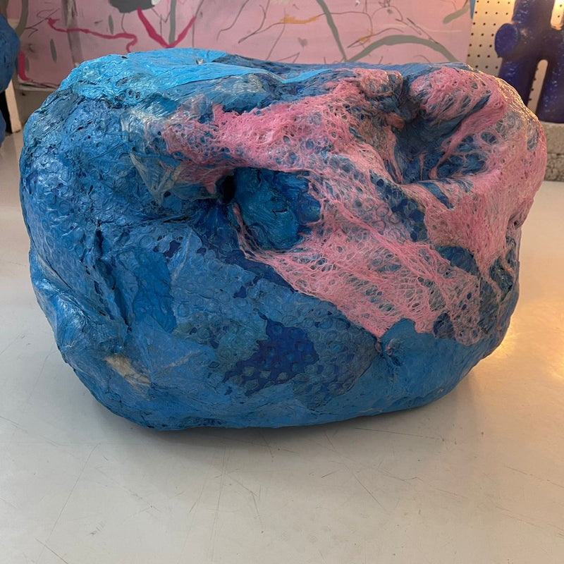 Blue & Pink Ottoman