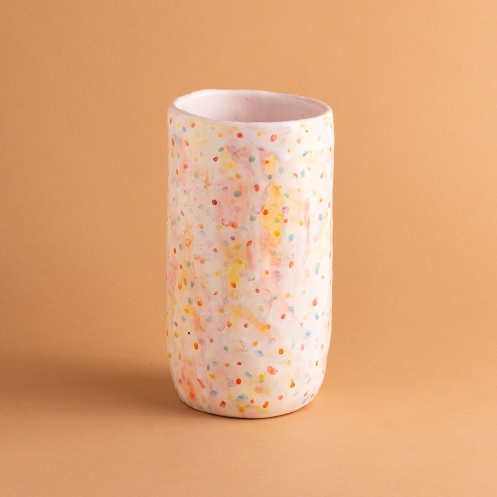 Pink Confetti Vase  Small