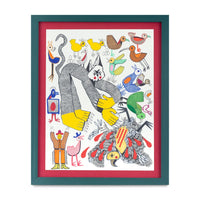 Gato Jugando con Ave, 2025