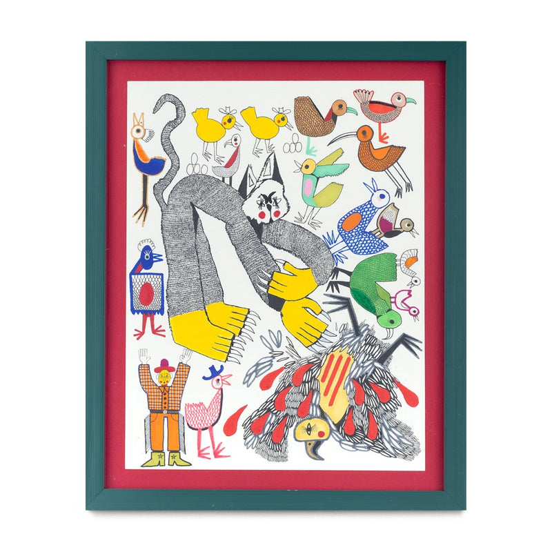 Gato Jugando con Ave, 2025