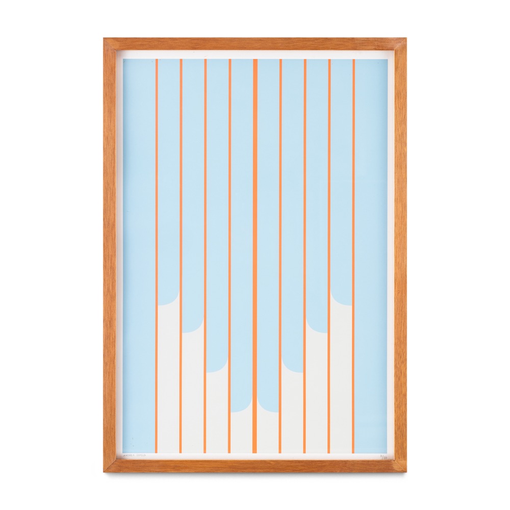 Light Blue Ofelia Banak Framed