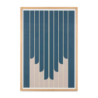 Navy Blue Ofelia Banak Framed