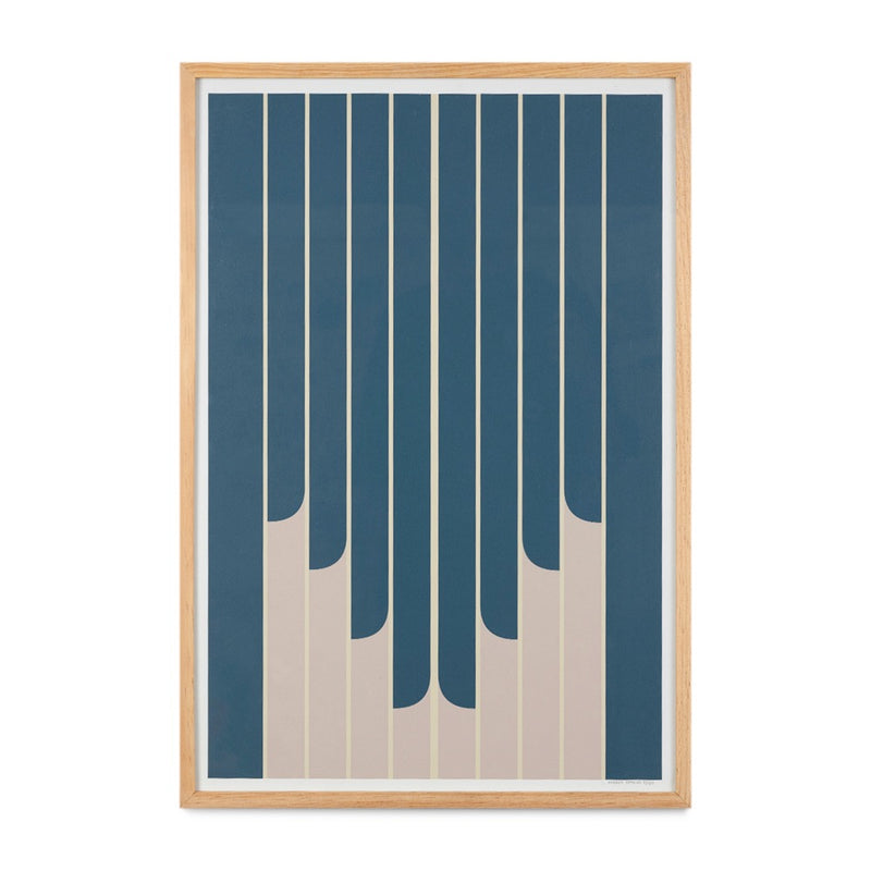 Navy Blue Ofelia Banak Framed