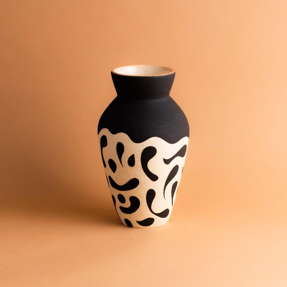 Charcoal Lava Vase